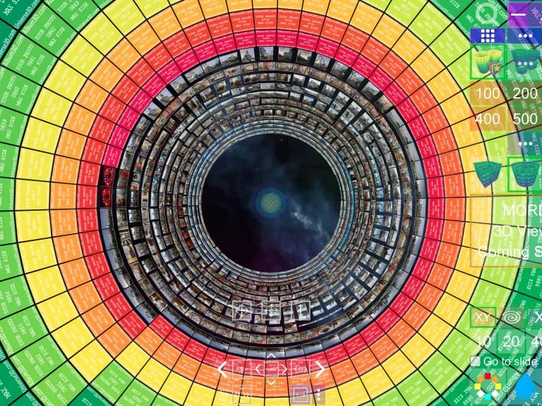 Screenshot of Album3D Cylinder View - Looking Up