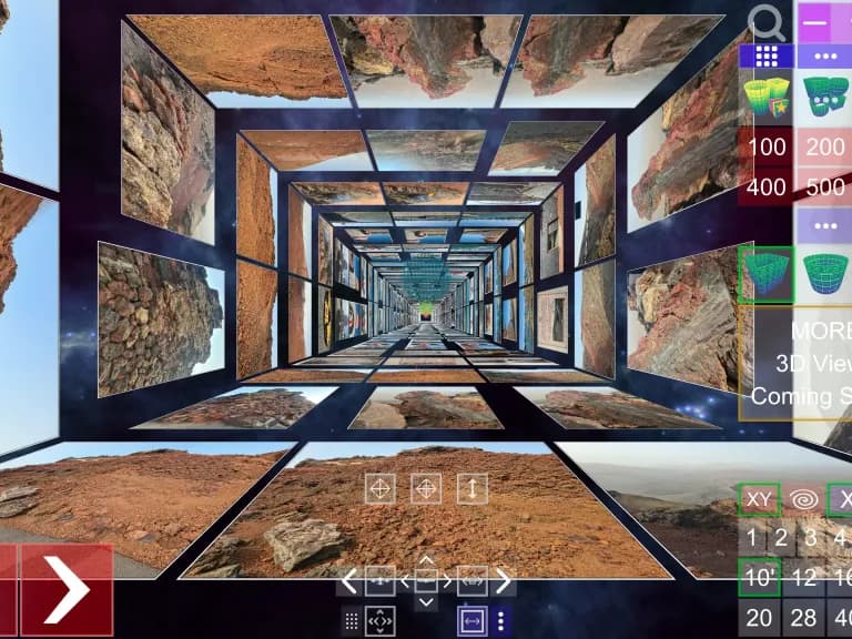Screenshot of Album3D Rectangle Column View - Looking Up