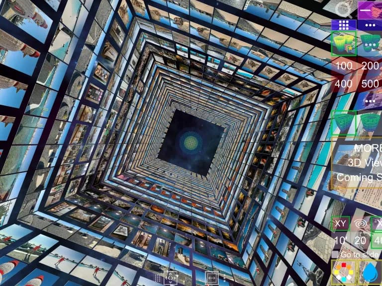 Screenshot of Album3D Square Column View - Looking Up